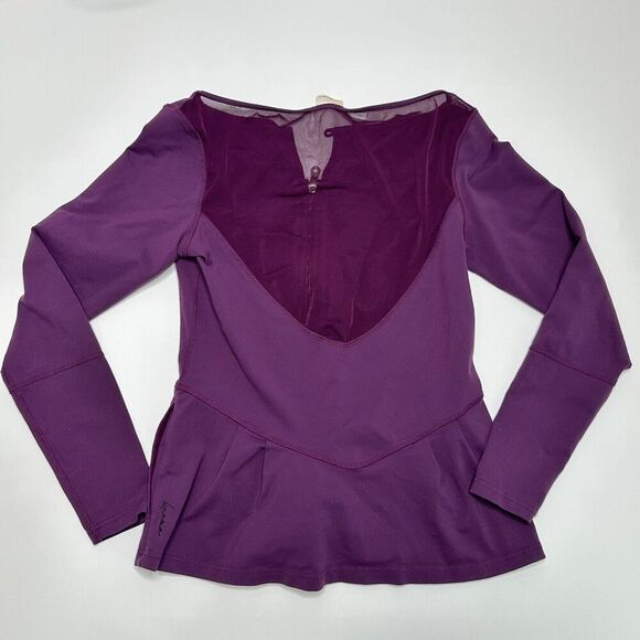 Karma Approx Small Activewear Jacket Purple Full Zip Nylon Stretch Long Sleeve - Picture 8 of 8